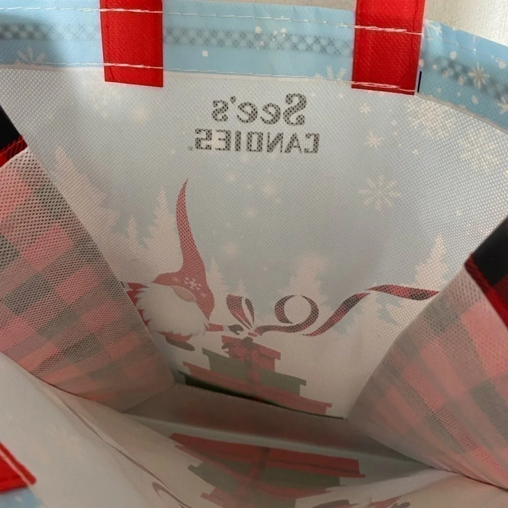 NEW SEES CANDY CHRISTMAS GNOME TOTE